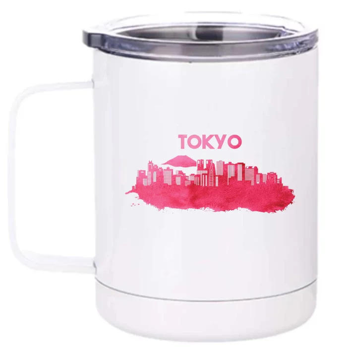 Tokyo City Skyline Front & Back 12oz Stainless Steel Tumbler Cup