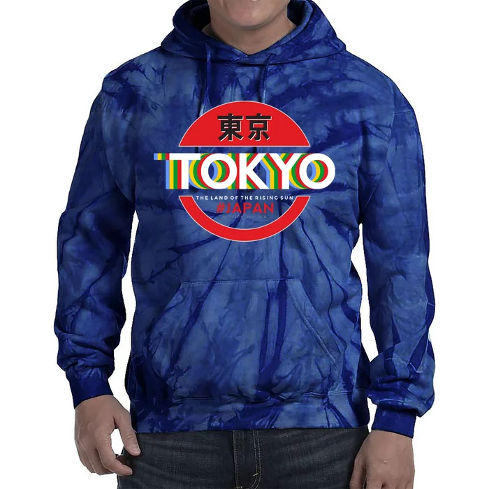 Tokyo Japan Land of the Rising Sun Tie Dye Hoodie