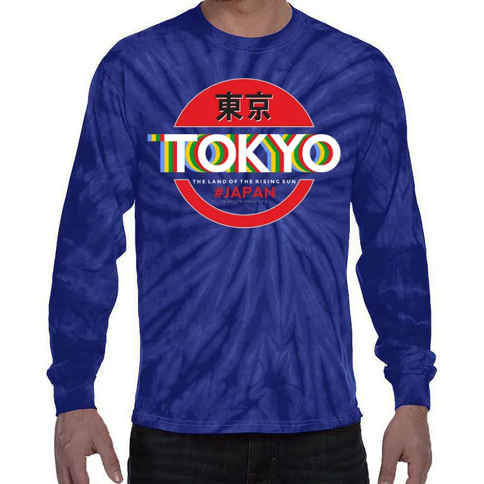 Tokyo Japan Land of the Rising Sun Tie-Dye Long Sleeve Shirt