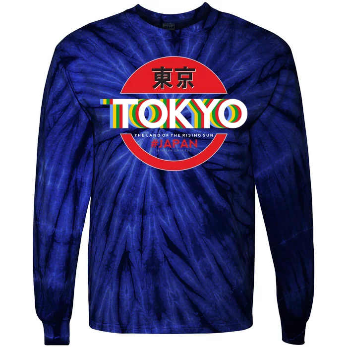 Tokyo Japan Land of the Rising Sun Tie-Dye Long Sleeve Shirt