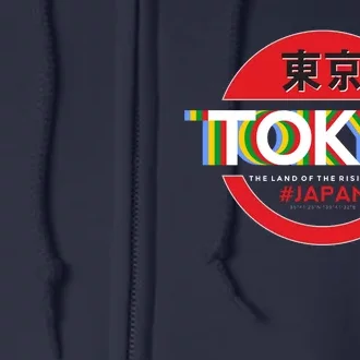 Tokyo Japan Land of the Rising Sun Full Zip Hoodie