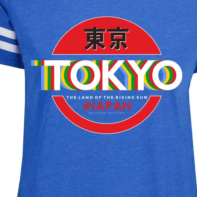 Tokyo Japan Land of the Rising Sun Enza Ladies Jersey Football T-Shirt