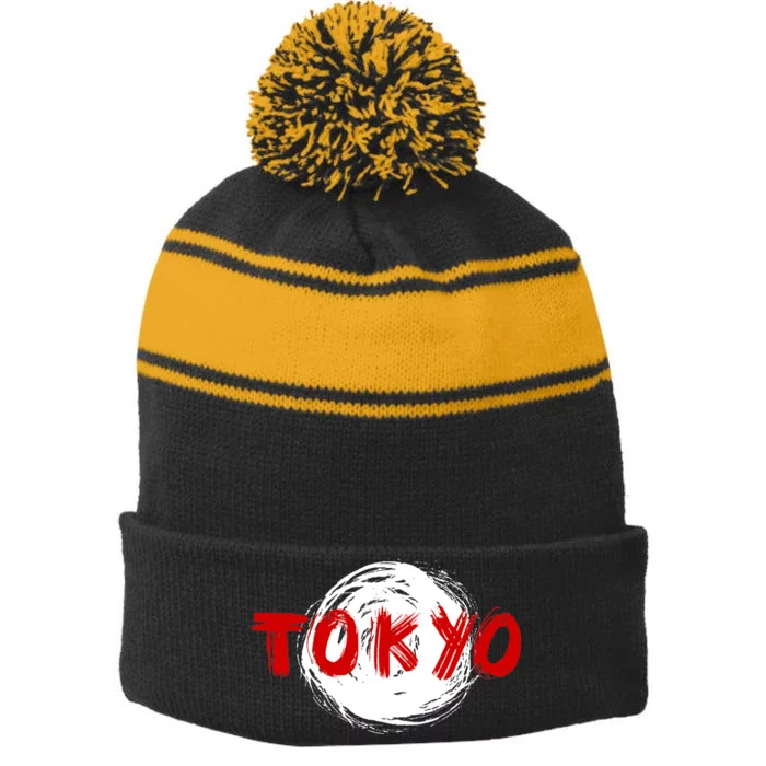 Tokyo Retro Stripe Pom Pom Beanie