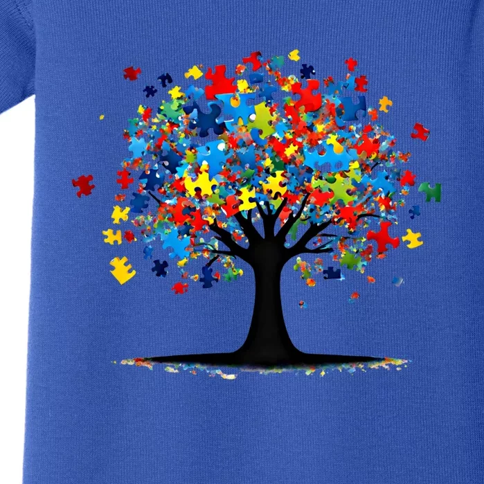 Tree Of Life Autism Awareness Day Autistic Gift Baby Bodysuit