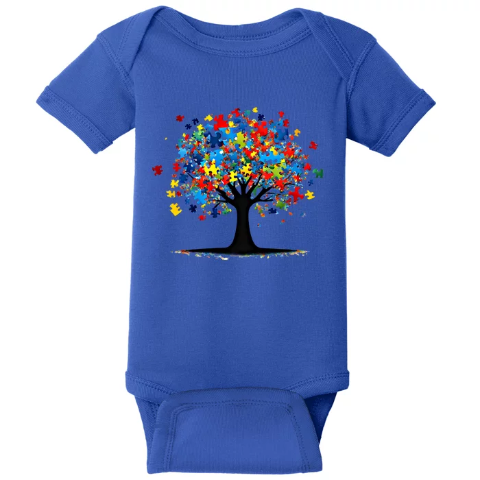 Tree Of Life Autism Awareness Day Autistic Gift Baby Bodysuit