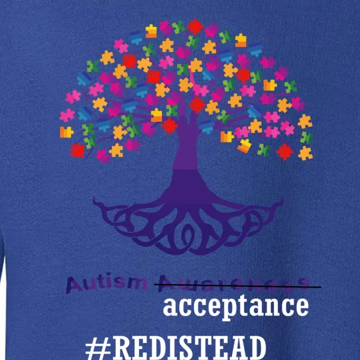 Tree Of Life Autism Awareness Wear Red Instead Acceptance Gift Toddler Sweatshirt