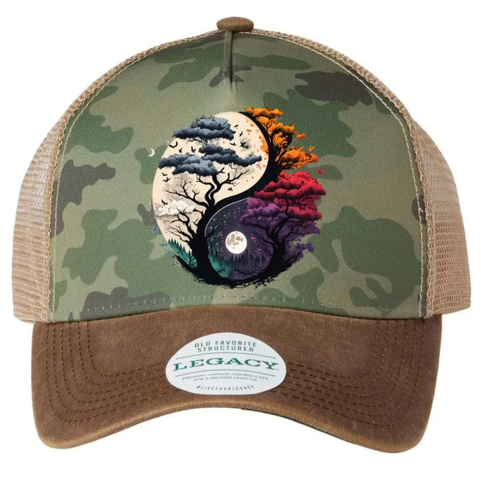 Tree of Life Yin Yang Legacy Tie Dye Trucker Hat