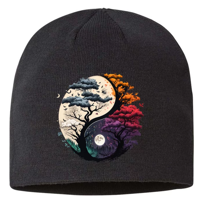 Tree of Life Yin Yang 8 1/2in Sustainable Knit Beanie