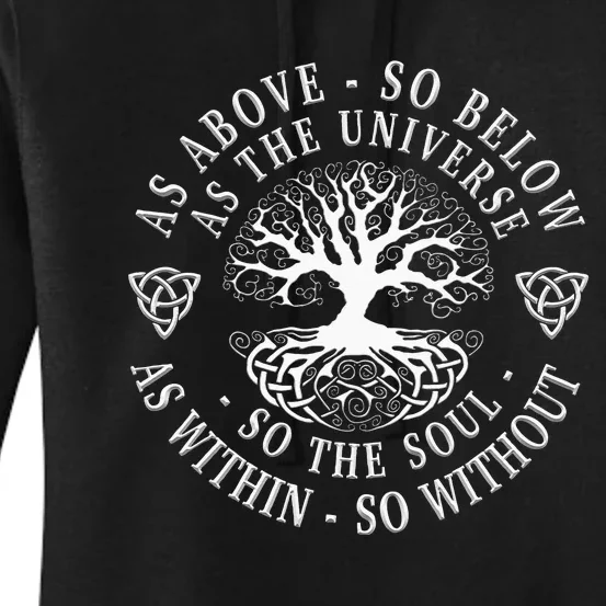 Tree Of Life Celtic Men Women As Above So Below Women's Pullover Hoodie