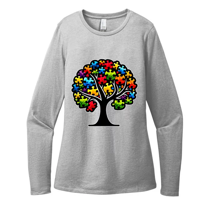 Tree Of Life Autism Awareness Month Funny Asd Supporter Gift Womens CVC Long Sleeve Shirt