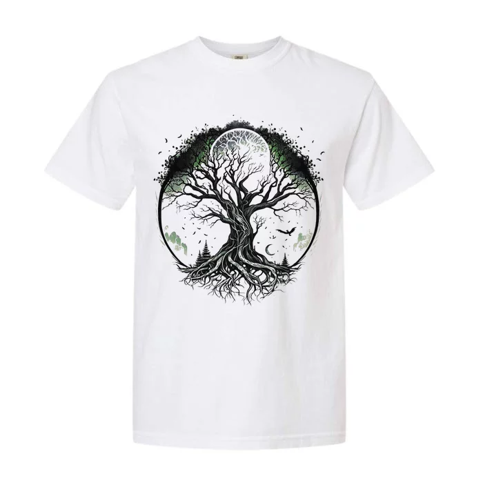 Tree of Life Under the Moon Connection, Life, Magic, Mystery Garment-Dyed Heavyweight T-Shirt