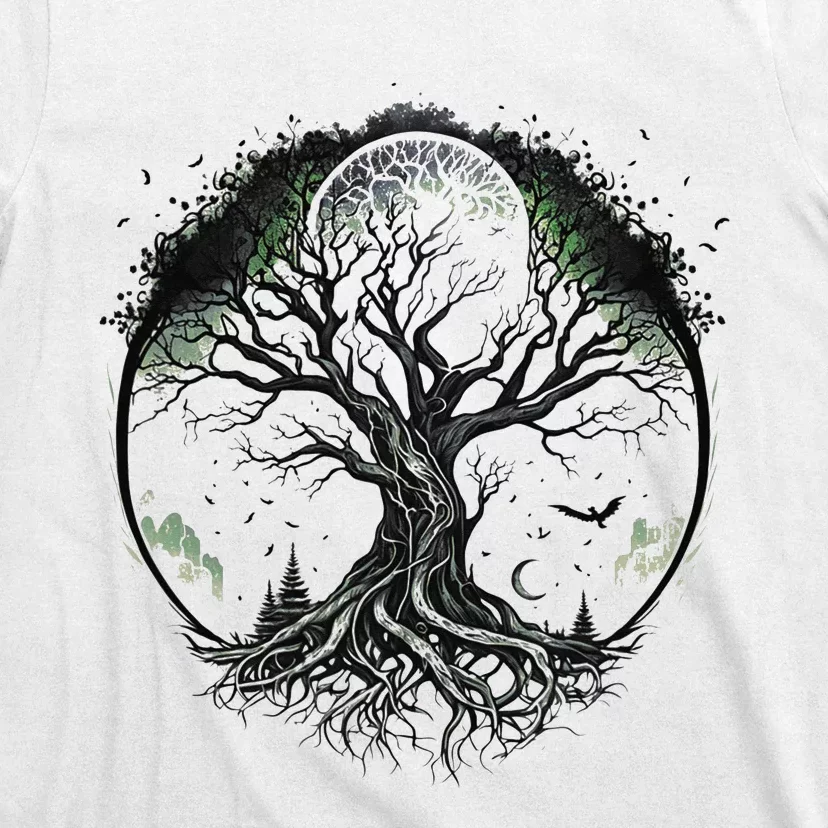 Tree of Life Under the Moon Connection, Life, Magic, Mystery T-Shirt