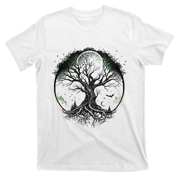 Tree of Life Under the Moon Connection, Life, Magic, Mystery T-Shirt