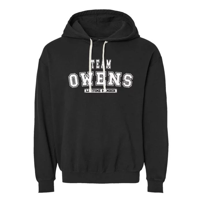 Team OWENS Lifetime Member Family Last Name Garment-Dyed Fleece Hoodie