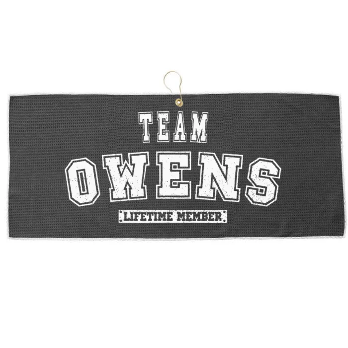 Team OWENS Lifetime Member Family Last Name Large Microfiber Waffle Golf Towel