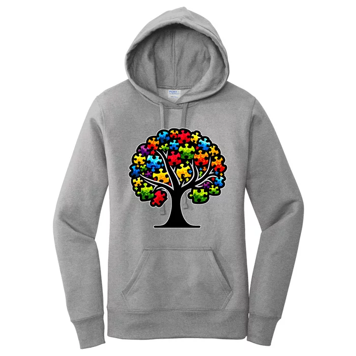 Tree Of Life Autism Awareness Month Funny Asd Supporter Gift Women's Pullover Hoodie