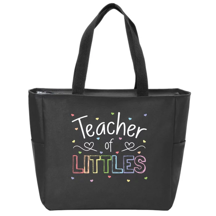 Teacher Of Littles Daycare Prek Kindergarten Teacher Zip Tote Bag