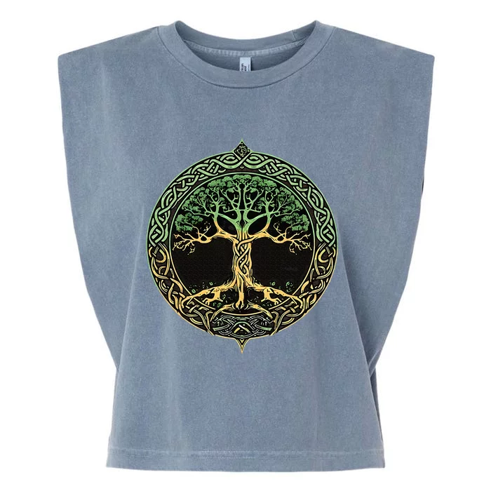 Tree Of Life Yggdrasil Garment-Dyed Women's Muscle Tee