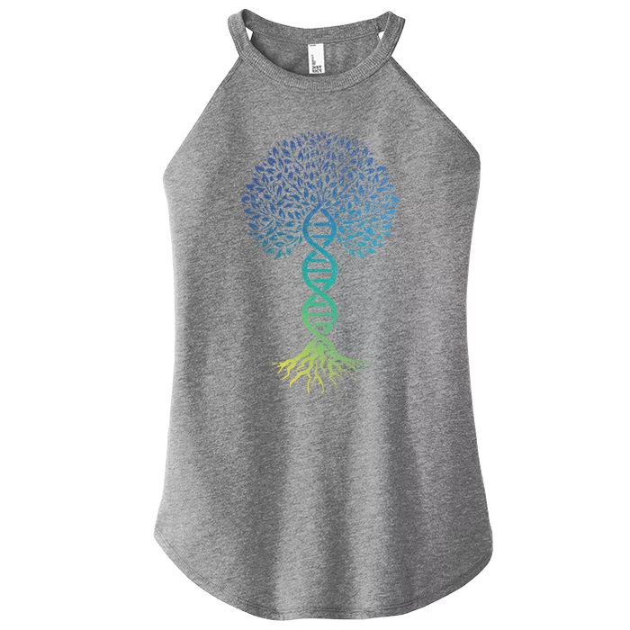 Tree Of Life DNA Science Genetics Earth Day Genealogy Blue Women’s Perfect Tri Rocker Tank