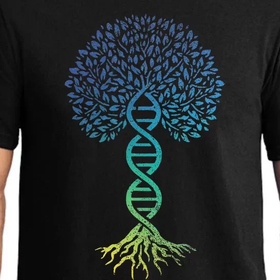 Tree Of Life DNA Science Genetics Earth Day Genealogy Blue Pajama Set