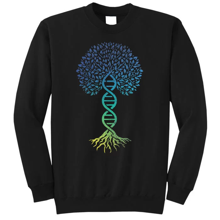 Tree Of Life DNA Science Genetics Earth Day Genealogy Blue Tall Sweatshirt