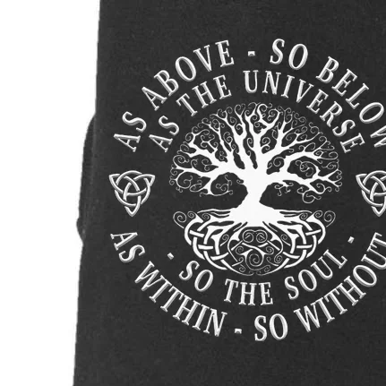 Tree Of Life Celtic Men Women As Above So Below Doggie 3-End Fleece Hoodie