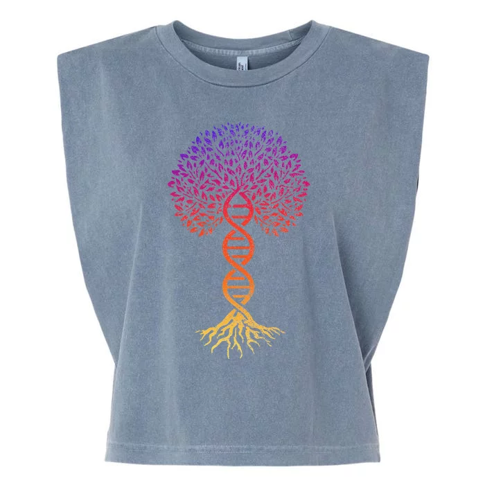 Tree Of Life DNA Science Genetics Earth Day Genealogy Gift Garment-Dyed Women's Muscle Tee