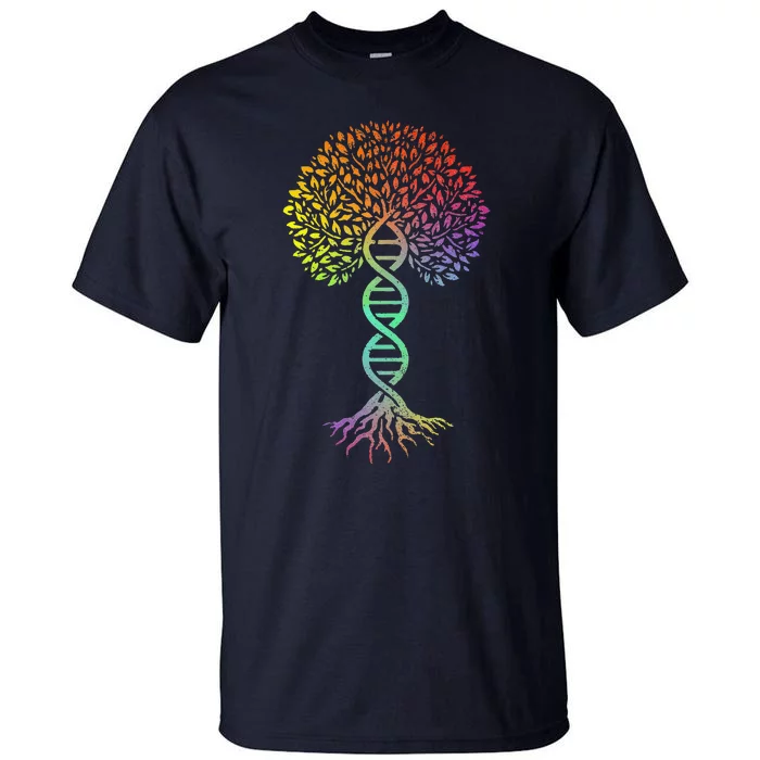 Tree Of Life DNA Science Genetics Earth Day Genealogy Tall T-Shirt