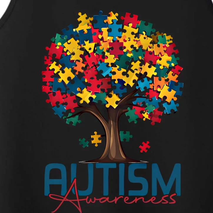 Tree Of Life Autism Awareness Month Funny Asd Supporter Gift Performance Tank