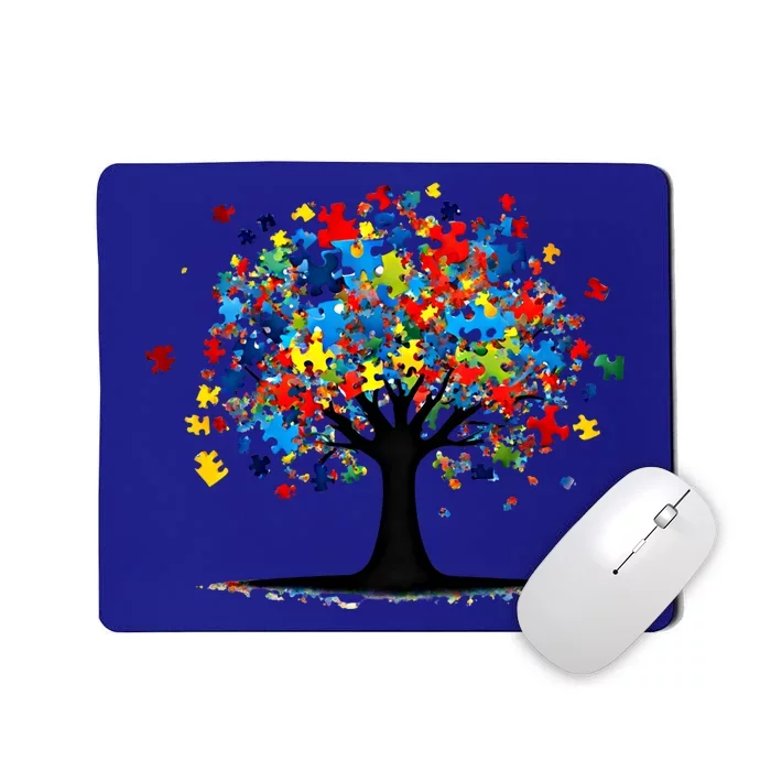 Tree Of Life Autism Awareness Day Autistic Gift Mousepad