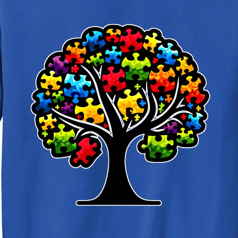 Tree Of Life Autism Awareness Month Funny Asd Supporter Gift Tall Sweatshirt