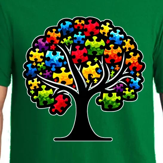 Tree Of Life Autism Awareness Month Funny Asd Supporter Gift Pajama Set