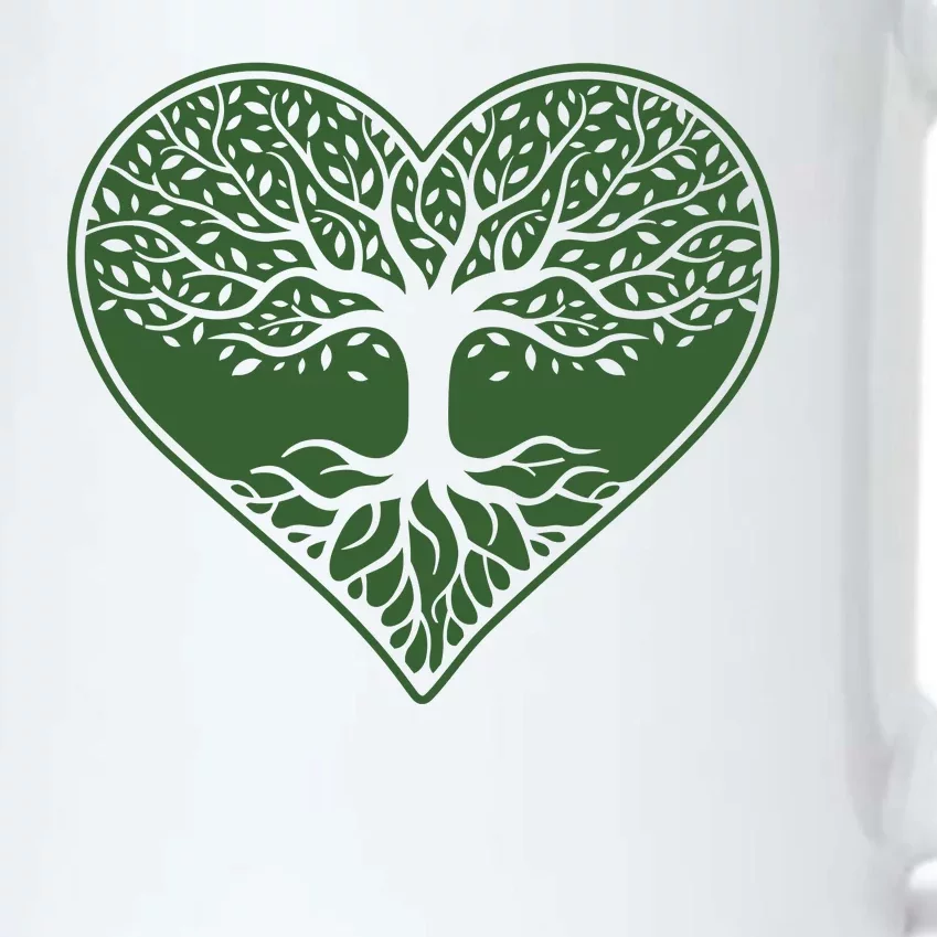 Tree Of Life Heart Nature Black Color Changing Mug