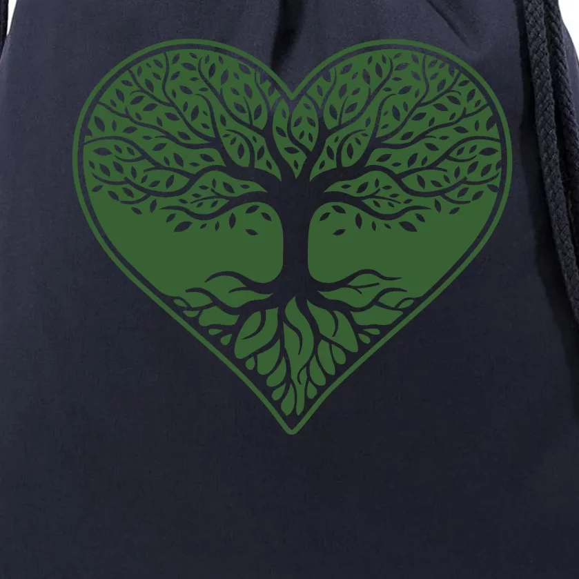 Tree Of Life Heart Nature Drawstring Bag