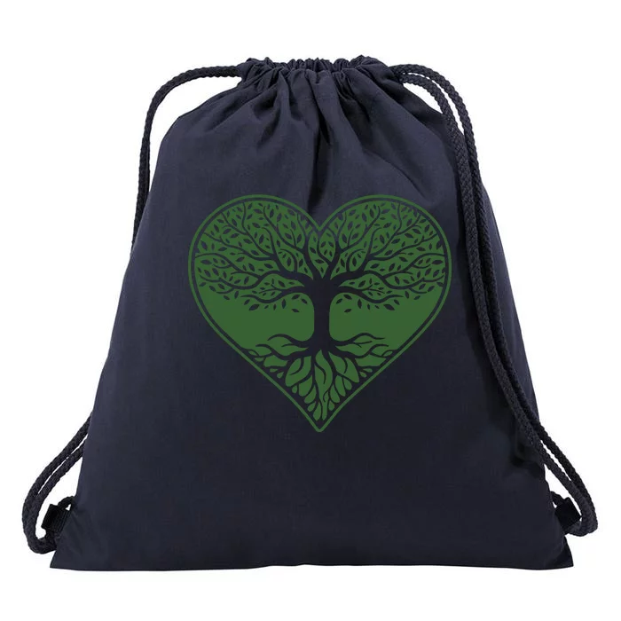 Tree Of Life Heart Nature Drawstring Bag