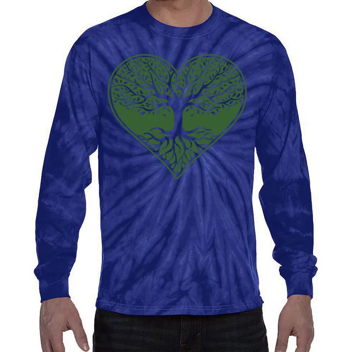 Tree Of Life Heart Nature Tie-Dye Long Sleeve Shirt