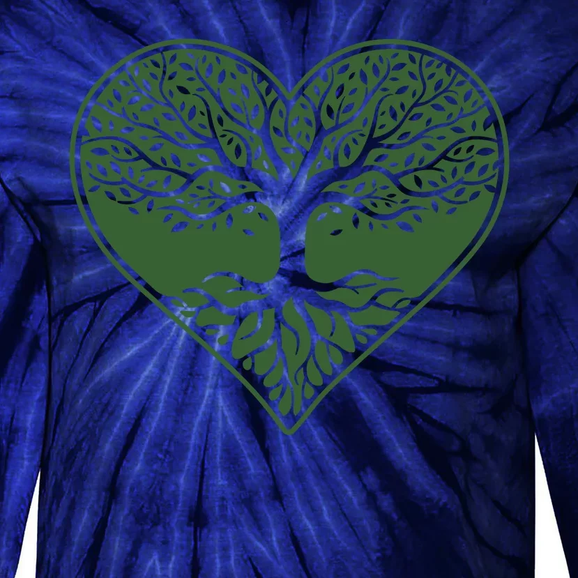 Tree Of Life Heart Nature Tie-Dye Long Sleeve Shirt