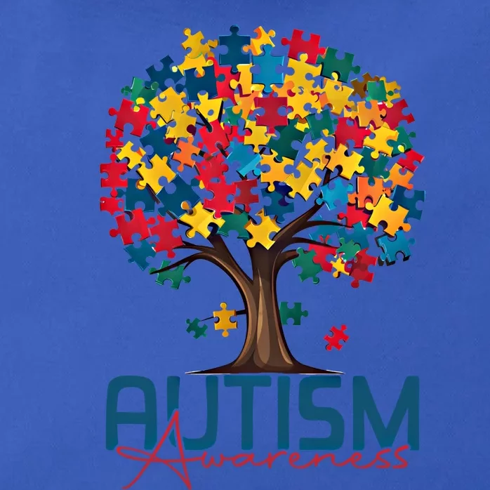 Tree Of Life Autism Awareness Month Funny Asd Supporter Gift Zip Tote Bag