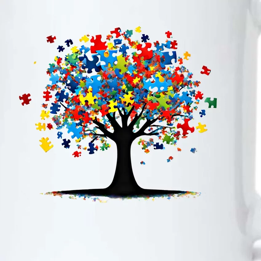 Tree Of Life Autism Awareness Day Autistic Gift Black Color Changing Mug