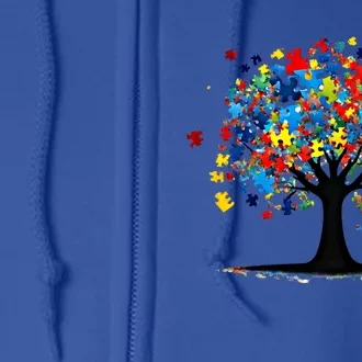 Tree Of Life Autism Awareness Day Autistic Gift Full Zip Hoodie