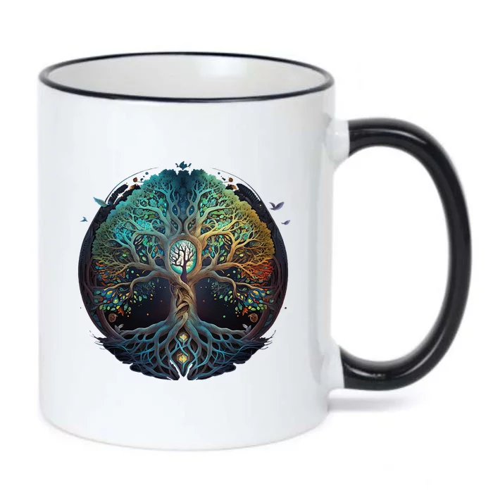 Tree Of Life Gift The Tree Of Life Meditation Black Color Changing Mug