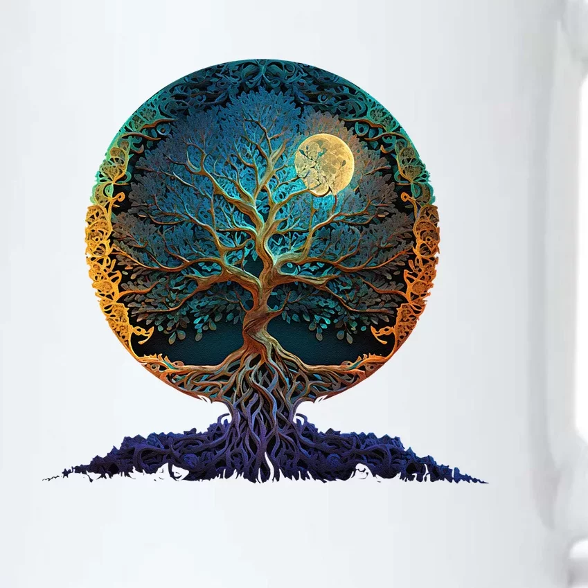 Tree Of Life Yoga Zen Namaste Meditation Black Color Changing Mug