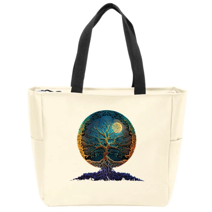 Tree Of Life Yoga Zen Namaste Meditation Zip Tote Bag