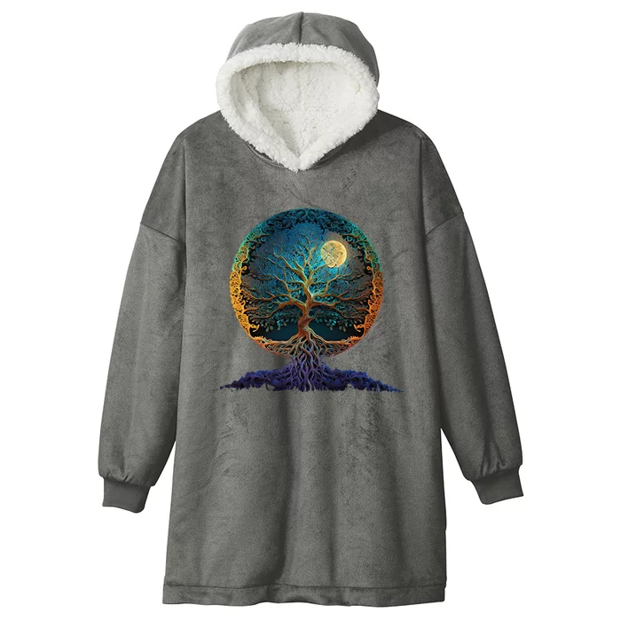 Tree Of Life Yoga Zen Namaste Meditation Hooded Wearable Blanket