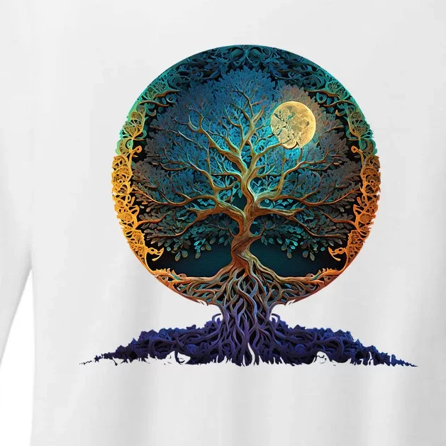 Tree Of Life Yoga Zen Namaste Meditation Womens CVC Long Sleeve Shirt