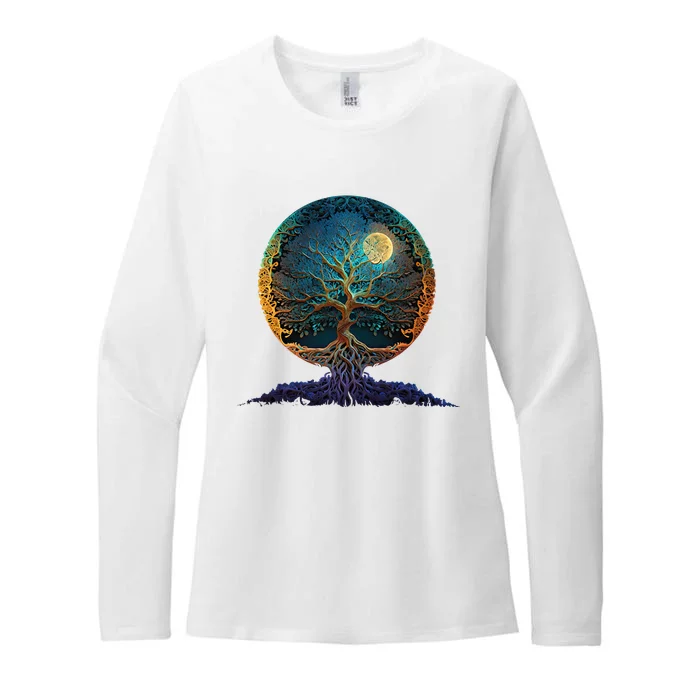 Tree Of Life Yoga Zen Namaste Meditation Womens CVC Long Sleeve Shirt