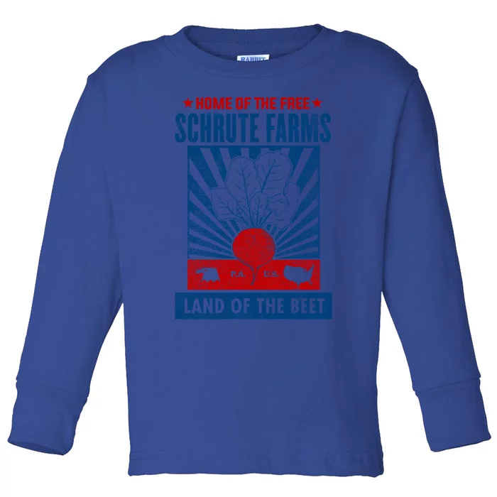 The Office Land Of The Free Home Of The Beet Gift Toddler Long Sleeve Shirt