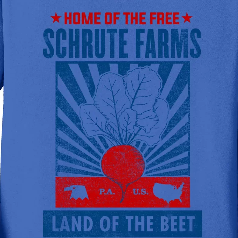 The Office Land Of The Free Home Of The Beet Gift Kids Long Sleeve Shirt