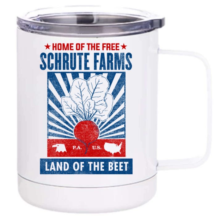 The Office Land Of The Free Home Of The Beet Gift Front & Back 12oz Stainless Steel Tumbler Cup