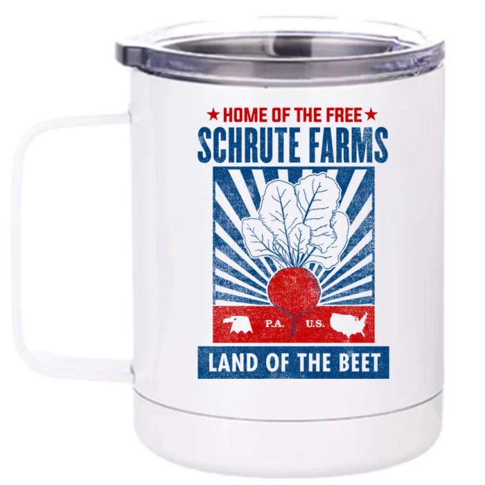 The Office Land Of The Free Home Of The Beet Gift Front & Back 12oz Stainless Steel Tumbler Cup